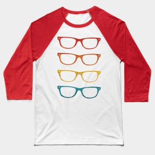 Vintage Retro Sunset Hipster Glasses Baseball T-Shirt